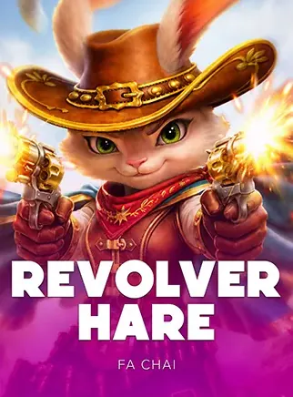 ปกเกมสล็อต Revolver Hare ค่าย Fa Chai กระต่ายคาวบอยถือปืนสองกระบอก ในหน้าแรก